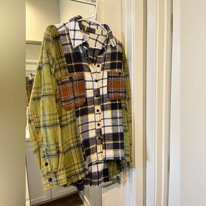 BDG Urban Outfitters BDG Spliced Quilt Shirt Size M
